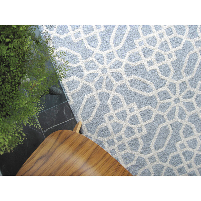 Atrium Wool Rug, Blue - Rugs - 6