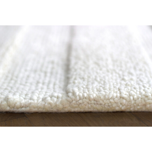 Pure Stripe Wool Rug, Ivory - Rugs - 5