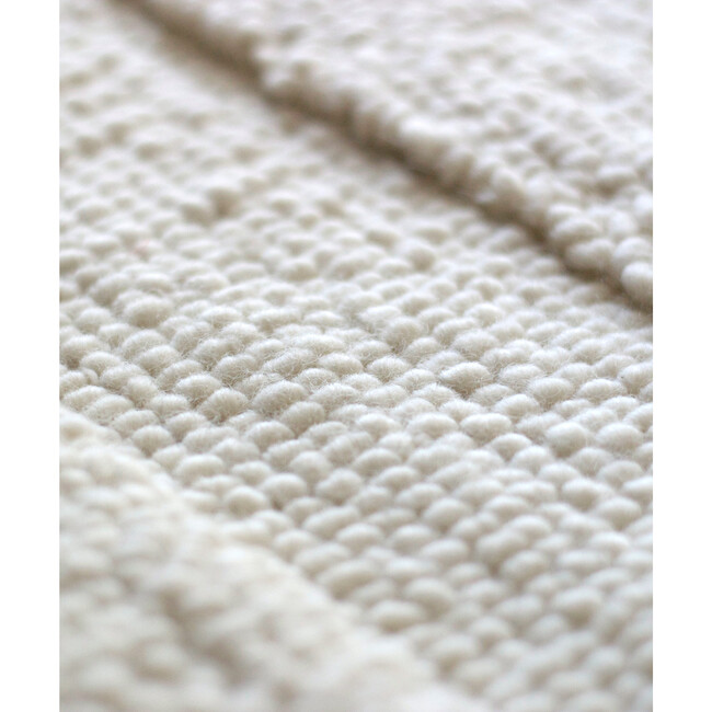 Pure Stripe Wool Rug, Ivory - Rugs - 6