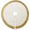 Christmas Tree Skirt, Ivory with Gold Border - Tree Skirts - 2