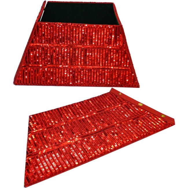 Christmas Tree Collar, Red Sequins - Tree Skirts - 5