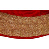 Velvet Beaded Boarder Tree Skirt, Gold/Red - Tree Skirts - 3