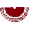 Christmas Tree Skirt, Red Scandinavian - Tree Skirts - 1 - thumbnail