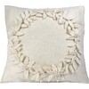 Christmas Pillow, Cream Wreath - Accents - 1 - thumbnail