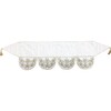 Velvet Mantle Scarf with Hand Beading, Ivory - Accents - 1 - thumbnail