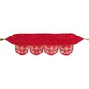 Velvet Mantle Scarf with Hand Beading, Red - Accents - 1 - thumbnail