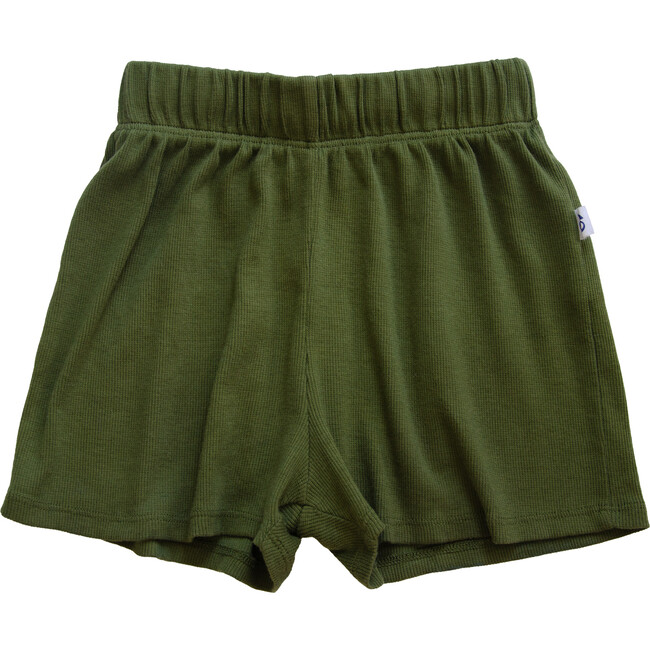 Ribbed Shorts, Olivine - Shorts - 1