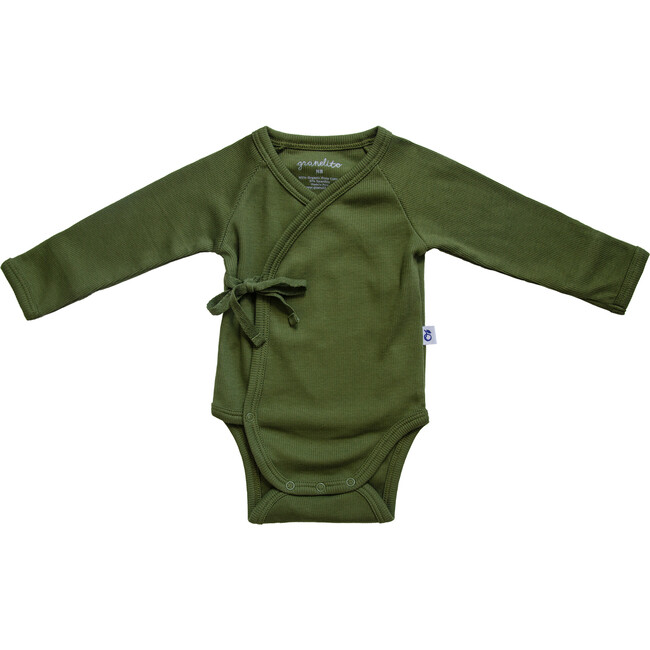 Ribbed Baby Kimono Body, Olivine