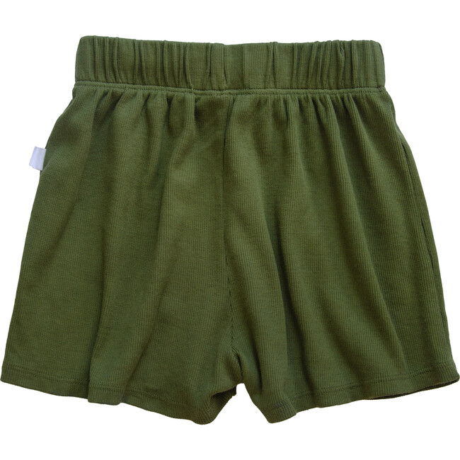 Ribbed Shorts, Olivine - Shorts - 3