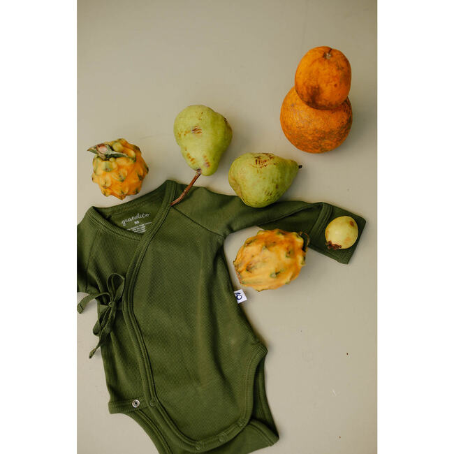 Ribbed Baby Kimono Body, Olivine