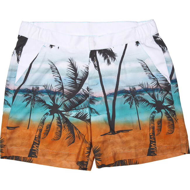 Men's Beach Band Swim Trunks, Long - Swim Trunks - 1