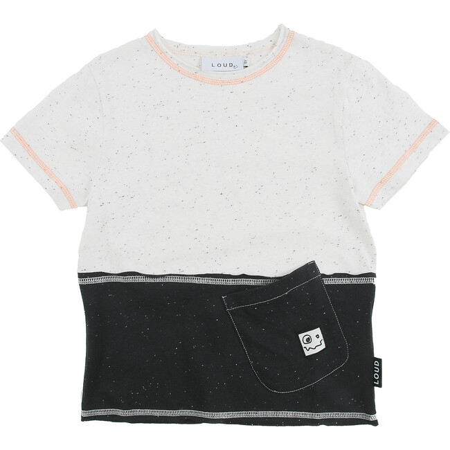 Holiday T-Shirt, Black Ecru Neppy