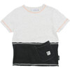 Holiday T-Shirt, Black Ecru Neppy - Tees - 1 - thumbnail
