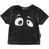 Look T-Shirt, Black Washed - Tees - 1 - thumbnail