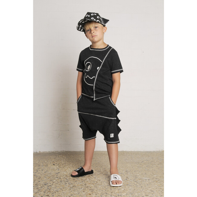 Tropic Oversize Fit T-Shirt, Black Neppy - Tees - 2