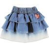 Star High Rise Smock Skirt, Bleach Blue - Skirts - 1 - thumbnail