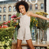Lauren Jersey Romper, White Ditsy Flower - Rompers - 3