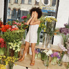 Lauren Jersey Romper, White Ditsy Flower - Rompers - 4