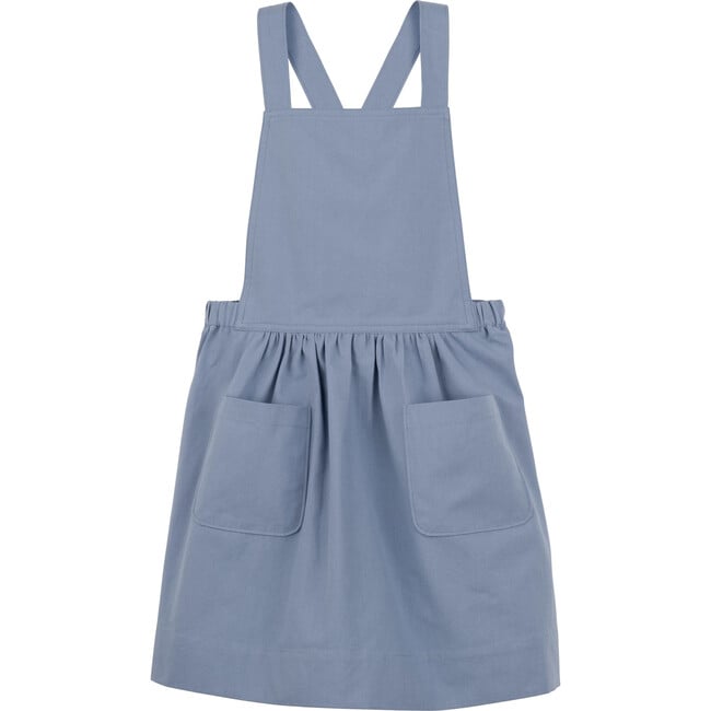 Millie Pinafore Dress, Dusty Blue - Dresses - 1