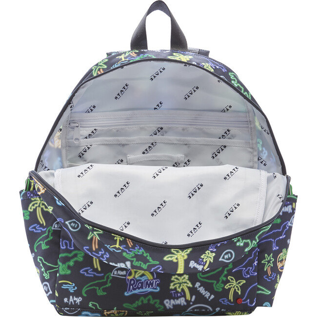 Kane Kids Backpack, Neon Dino - Backpacks - 4