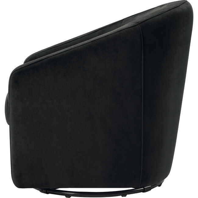 Madison Swivel Glider, Black Velvet - Nursery Chairs - 3