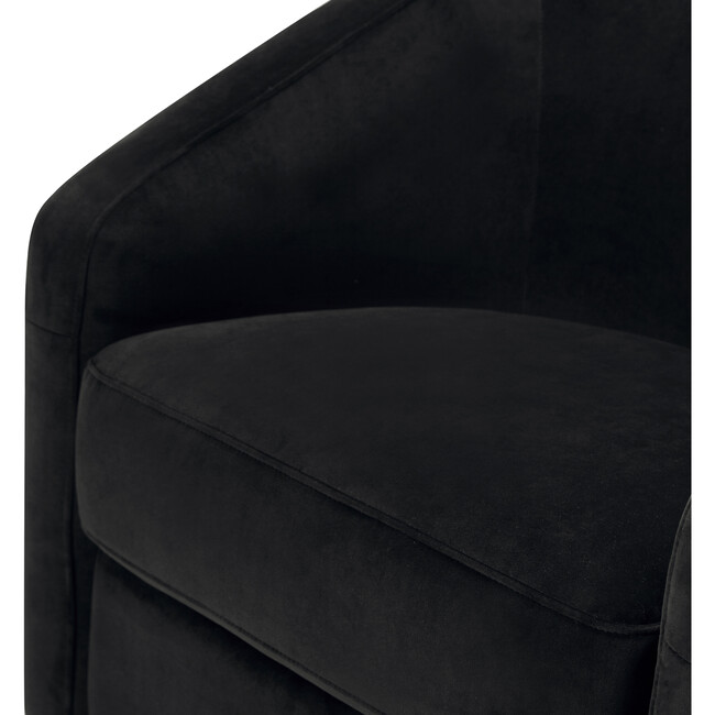 Madison Swivel Glider, Black Velvet - Nursery Chairs - 4