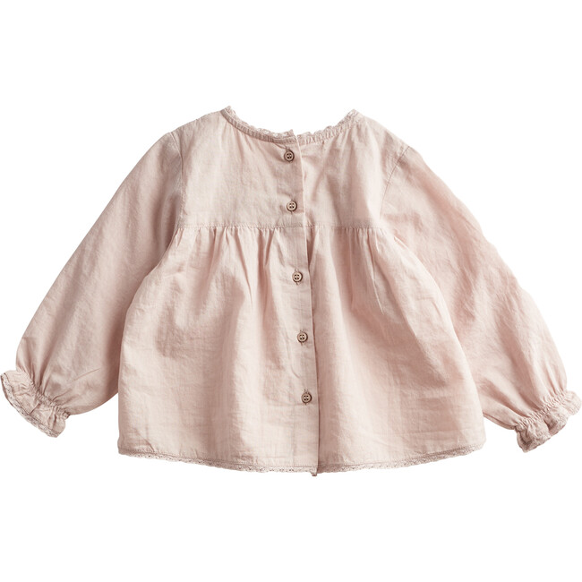 Lace & Embroidery Blouse, Beige - Blouses - 5