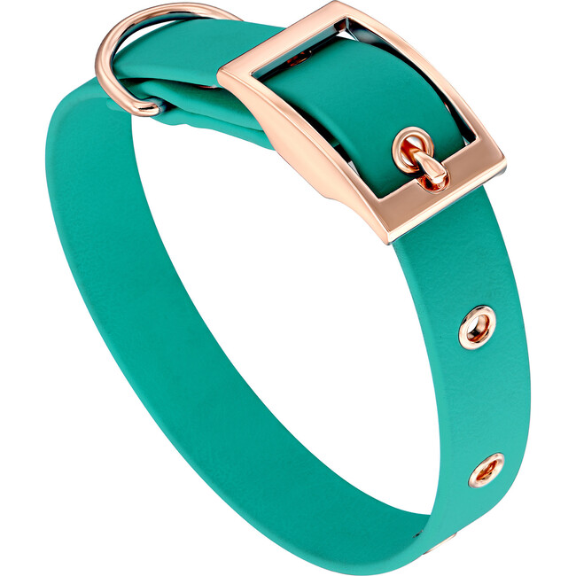 Collar, Rose Gold and Turquoise - Collars, Leashes & Harnesses - 1