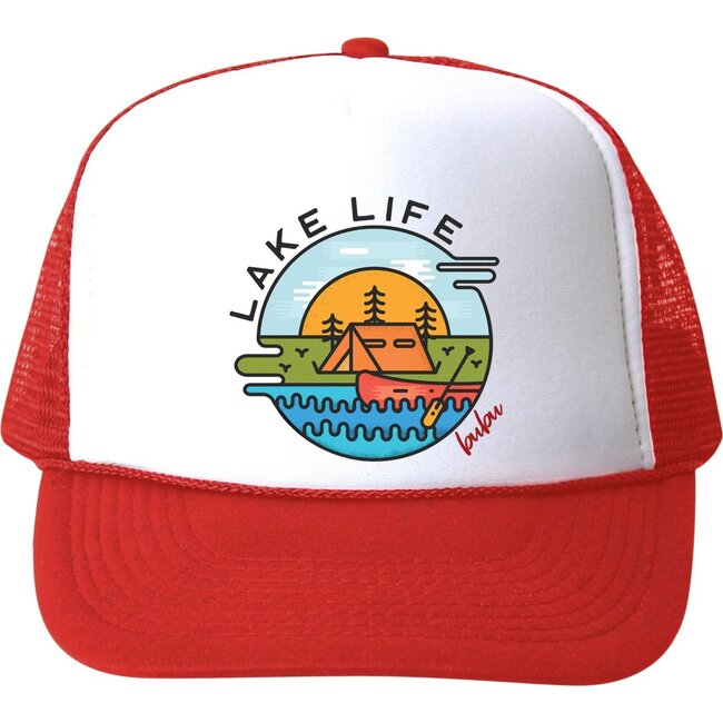 Lake Life Hat, Red - Hats - 1