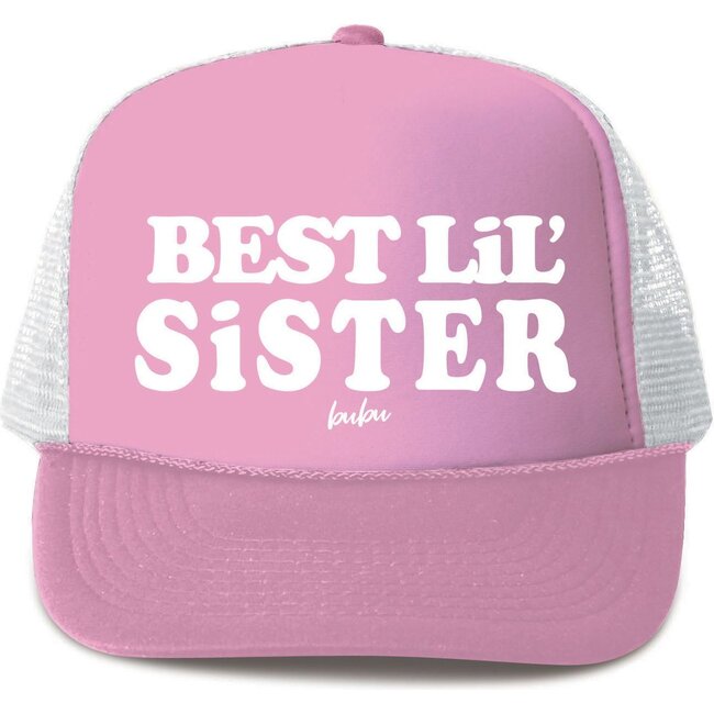 Best Lil Sister Hat, Light Pink - Hats - 1