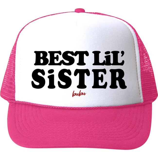 Best Lil Sister Hat, Hot Pink - Hats - 1