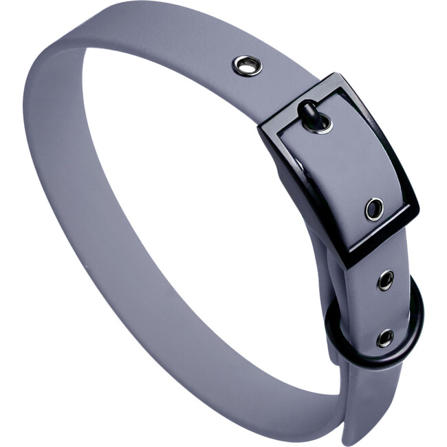 Collar, Matte Black and Grey - Collars, Leashes & Harnesses - 1