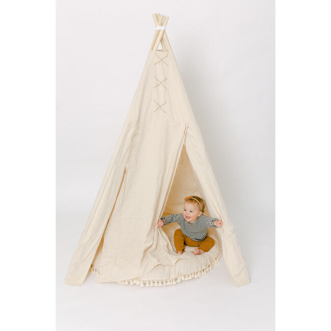 Ethan Roll-Down Play Tent, Natural - Play Tents - 5
