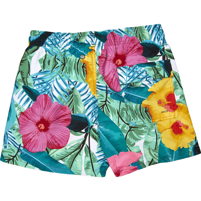 Tropi Leaf Men's Swim Trunks, Mid - Swim Trunks - 3