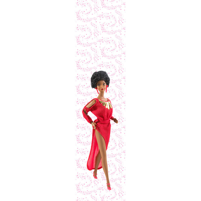 Life Size Vintage Black Barbie, Pink/White