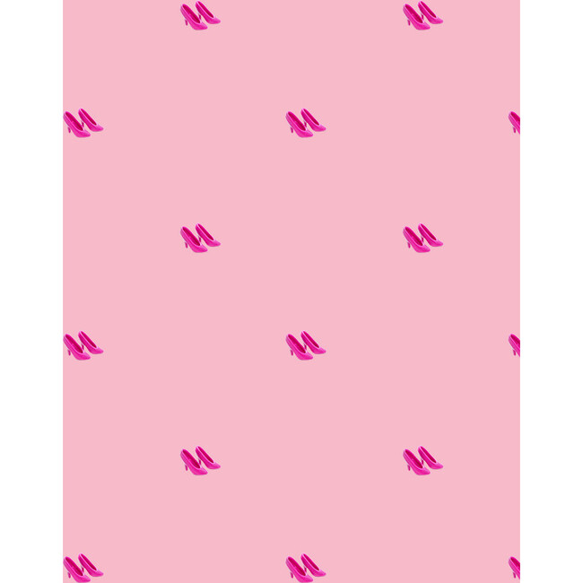 Barbie's Pink Pumps Removable Wallpaper, Light Pink - WallShoppe Mirrors &  Wall Decor