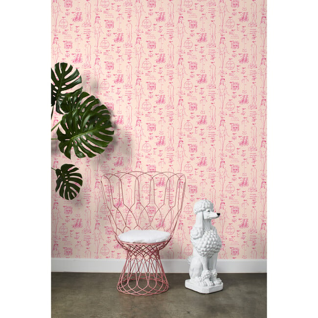 Barbie Blueprint Removable Wallpaper, Peach - Wallpaper - 3