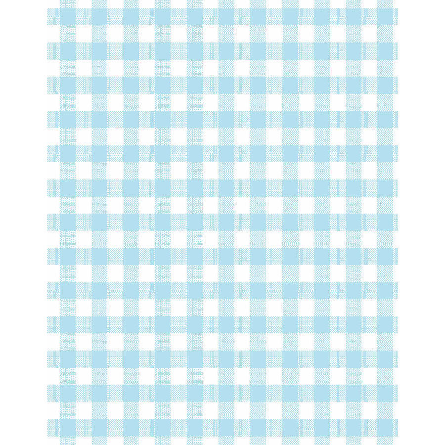 Barbie Gingham Removable Wallpaper, Baby Blue - Wallpaper - 1