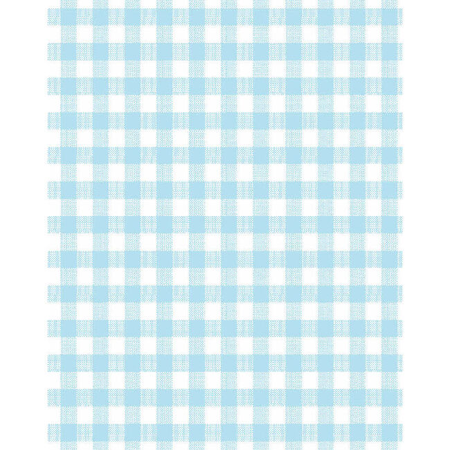 Barbie Gingham Traditional Wallpaper, Baby Blue