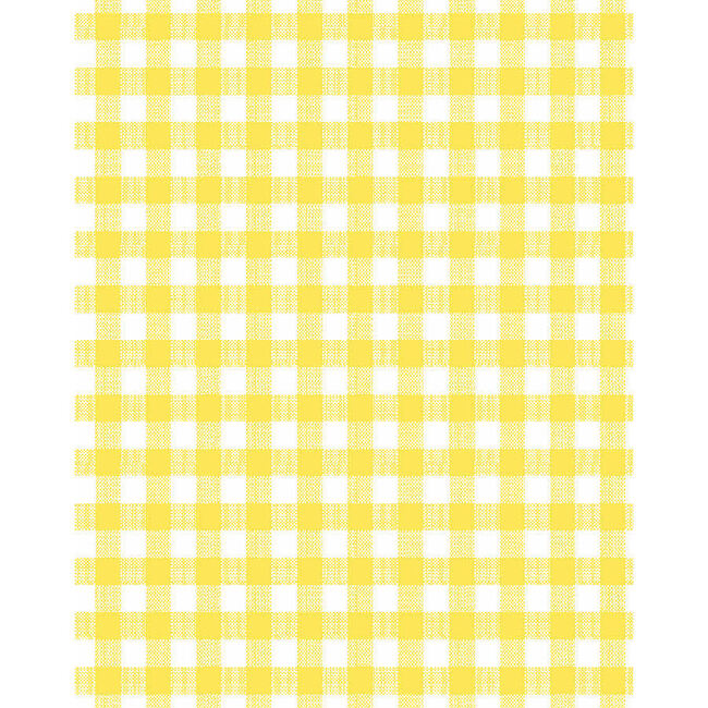 Barbie Gingham Removable Wallpaper, Daffodil