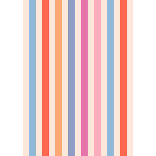 Barbie Bend & Snap Stripe Removable Wallpaper, Peach