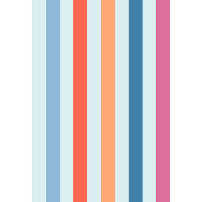 Barbie Bend & Snap Stripe Removable Wallpaper, Pale Blue - Wallpaper - 3