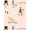 Barbie On The Ranch Traditional Wallpaper, Peach - Wallpaper - 2