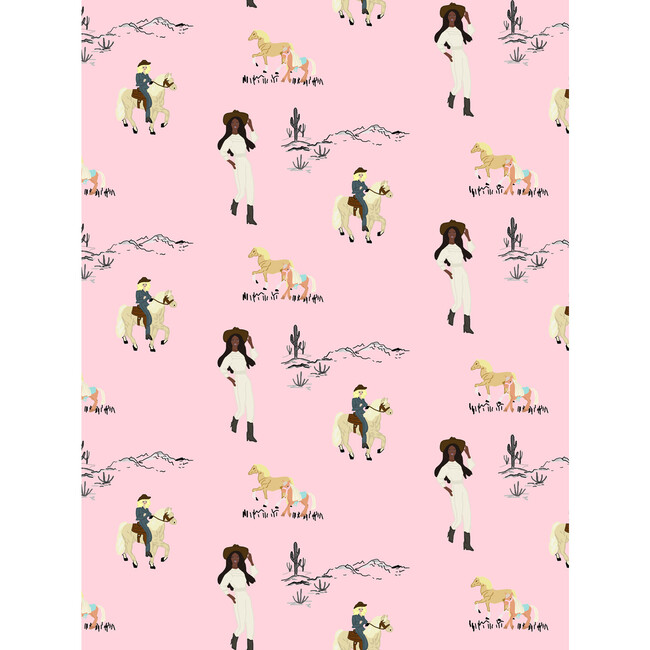 Barbie On The Ranch Traditional Wallpaper, Pink