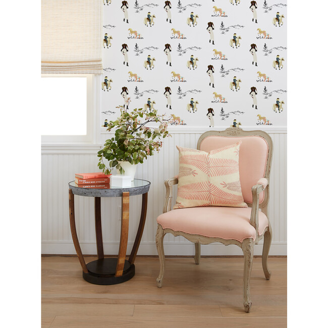 Barbie On The Ranch Traditional Wallpaper, White - Wallpaper - 2