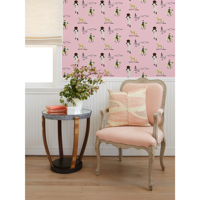 Barbie On The Ranch Traditional Wallpaper, Pink - Wallpaper - 2