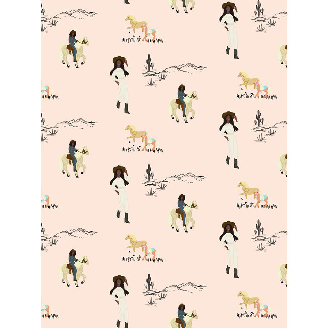 Barbie Christie On The Ranch Removable Wallpaper, Peach