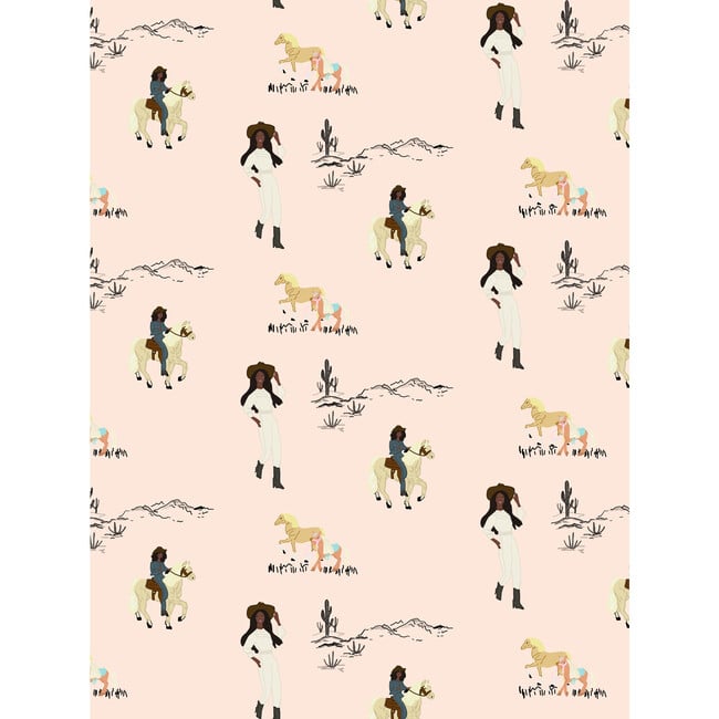 Barbie Christie On The Ranch Traditional Wallpaper, Peach