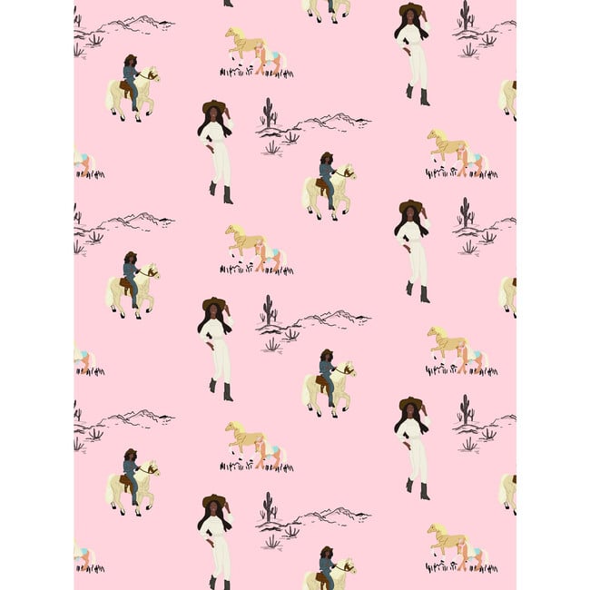 Barbie Christie On The Ranch Removable Wallpaper, Pink