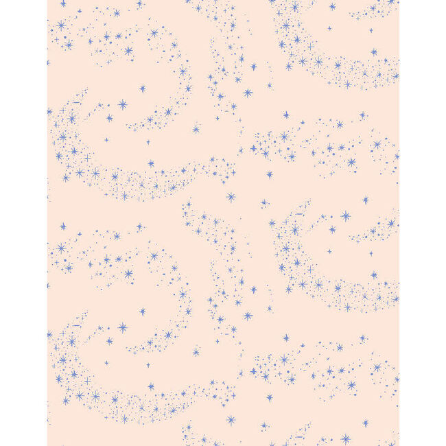 Barbie Stardust Traditional Wallpaper, Violet Peach